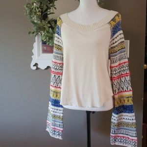 Free People sweater fair aisle sleeves